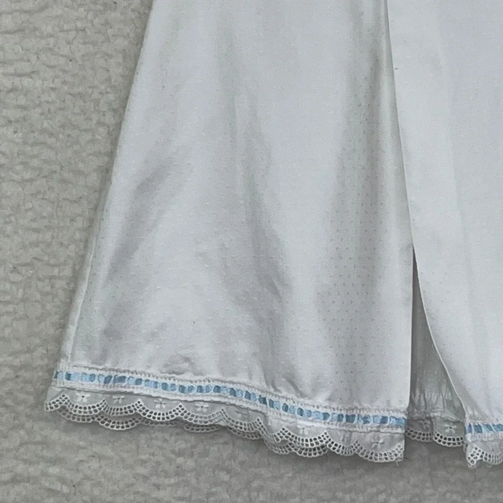 Baby 9 12M White Swiss Dot Smocked Dress Lace Sleeveless Heirloom Occasion